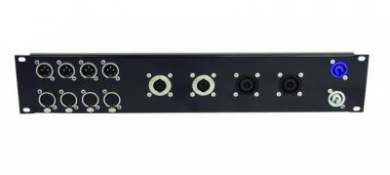 Omnitronic Frontplatte Z-19 8x D-Type/4xNL8/T 2HE 
