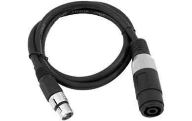 Omnitronic Adapterkabel Speaker (F) / XLR (F), 1m, schwarz 