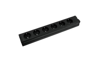 Eurolite Steckdosenleiste ALU 6-fach schwarz 