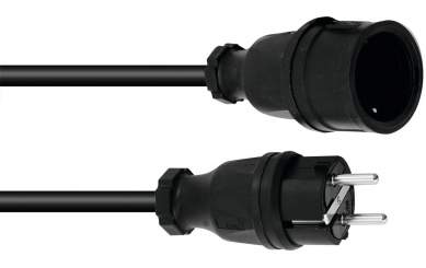 PSSO Verlängerungskabel 5m, schwarz 250V 16A, 3x1,5 