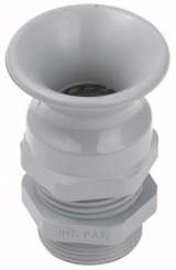 PG 21 Verschraubung Trompete, PVC grau, für Harting Tüllengehäuse 