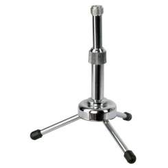 Showgear Mini Desk Microphone Stand 15 to 20 cm  heigh chrom 