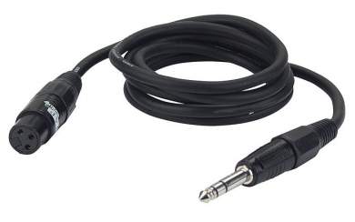DAP FL033 XLR weibl. zu Klinke Stereo, schwarz 3m 
