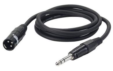 DAP FL046 XLR männlich zu Klinke Stereo, schwarz 6m 
