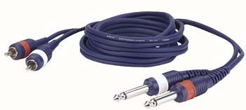 DAP FL23150 / 2 Mono Klinke zu 2 Cinch Stecker 150cm 