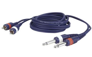 DAP FL233 / 2 Mono Klinke zu 2 Cinch Stecker 3m 