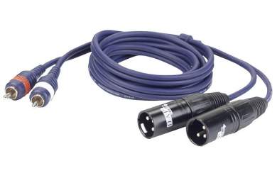 DAP FL263 / 2 XLR männl. zu 2 Cinch, 3m 