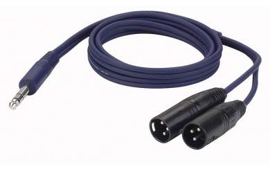 DAP FL36150 Stereo Klinke auf 2x XLR/Male 3 p, 1,50m 