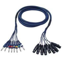 DAP Studiosnake  8 Way XLR Female to Jack Mono 3m 