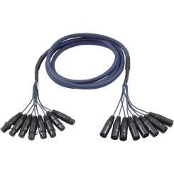 DAP FL60300 Studiosnake  8 Way XLR Male to XLR Female 3m 