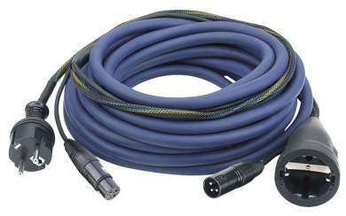 DAP Audio Hybridkabel Schutzkontakt männl. zu Schutzkontakt weibl. & XLR/XLR 20m 