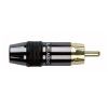 DAP Professional Cinch Stecker,  goldbeschichtet, schwarz 