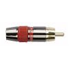 DAP Professional Cinch Stecker,  goldbeschichtet, rot 