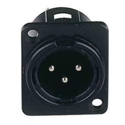 DAP XLR Chassis 3 Pole Black Male 
