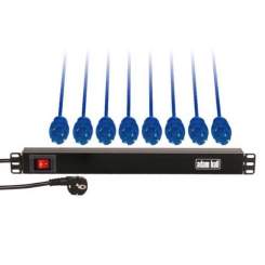 Adam Hall 87471 19" Steckdosenleiste 8-fach, VDE-zertifiziert 