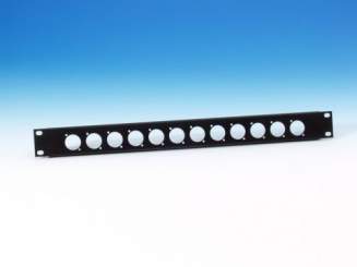 Adam Hall 872213 19" U-Rackblende 1 HE für 12 Buchsen 