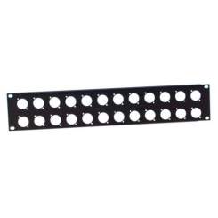 Adam Hall 872214 19" U-Rackblende 2 HE für 24 Buchsen 