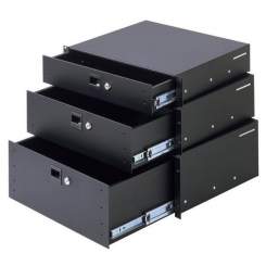Adam Hall 87403 Rackschublade 3 HE Stahl 