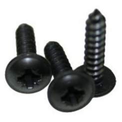 Adam Hall Spanplattenschraube Flachkopf 15 mm schwarz 