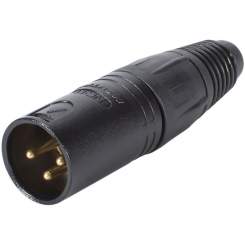Neutrik XLR-Kabelstecker 3polig, schwarz, NC3MX-B 