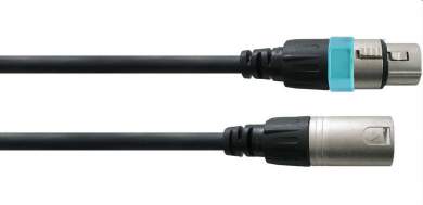 Cordial CCM Mikrofonkabel, 1m, 3pol. XLR female -> 3pol. XLR male 