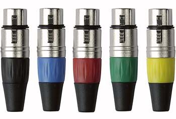 DAP XFK203NB XLR Kupplung 3pol, Metallgehäuse, Endkappe schwarz 