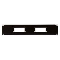Showgear 19" Blende 2HE / 2 x Harting16pol Ausschnitt 