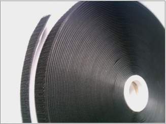 Hakenband 20 mm, schwarz, 25 m Klettband selbstklebend 