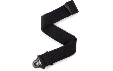 D'Addario Auto Lock Gitarrengurt, gepolstert, schwarze Streifen 