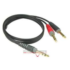 Klotz 1x Klinke stereo - 2x Klinke mono - Insert Kabel, AY1, 1m 