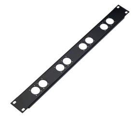 K&M 28308 19"-Frontplatte, schwarz 