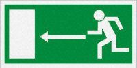 Schild Rettungsweg Links 