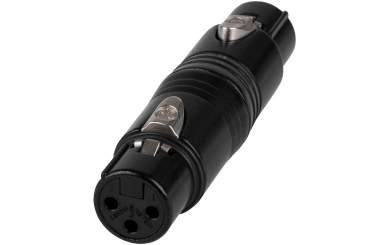 Neutrik NA3FF-B Adapter XLR weibl. zu XLR weibl. schwarz 