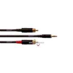 Cordial CFY 3 WCC  Y-Adapterkabel, 3m, unsymmetrisch, 3,5mm Klinke -> 2x Cinch 