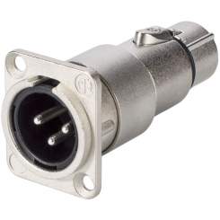 Neutrik NA3MDF Adapter 3 pol. Chassisstecker auf Kabelbuchse 