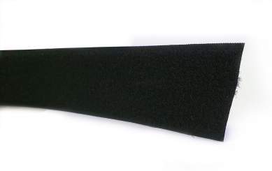 Flauschband 50mm x 25m, schwarz/ nicht selbstklebend 