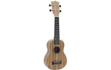 Dimavery UK-400 Ukulele Sopran "Zebrawood" 