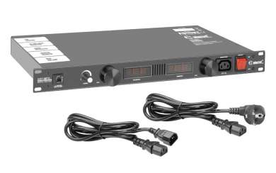 Adam Hall PCL 10 PRO Power Conditioner mit Volt- und Amperemeter, Display und Rack-Beleuchtung 