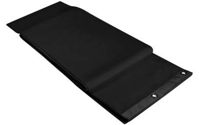 Adam Hall 0160 X 43 Akustikmolton B1 mit brünierten Ösen, gesäumt, 4 x 3 m, schwarz 