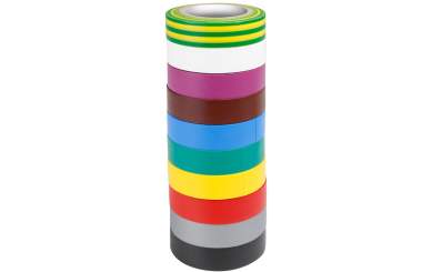 Adam Hall 580813 RNB 10 Isolierband 0,13 x 15mm x 10m Set aus 10 Farben 