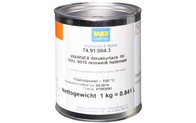 Warnex 0131 WHI Strukturlack weiß 1 kg 