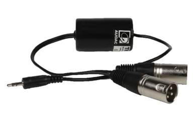 Audac TR 2080 Ground Loop Isolator- 3,5 mm Klinkenstecker auf 2x XLR male 