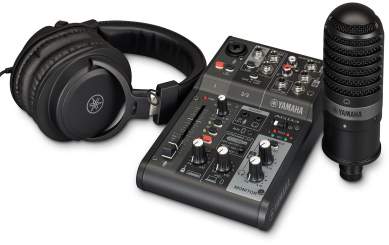 Yamaha AG03 MK2 LSPK Live Streaming Package, schwarz 