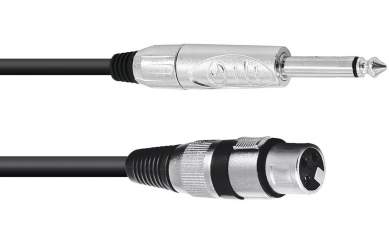 Omnitronic Adapterkabel XLR (F) / Klinke mono 2m schwarz 