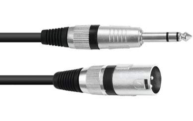 Omnitronic Adapterkabel XLR (M) / Klinke stereo 2m schwarz 