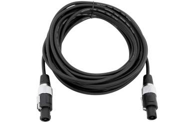 Omnitronic Lautsprecherkabel Speaker 2 x 1,5, 10m, schwarz 