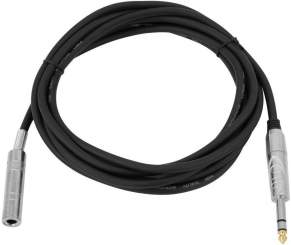 Omnitronic Klinkenverlängerung 6,3 stereo 3m schwarz 