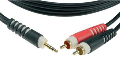 Klotz 1x Mini Klinke 3p. - 2x Cinch Stecker / AY7 2,0m 
