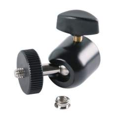 K&M 19695 Kugelgelenk, schwarz 1/4" Außengewinde 