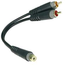 Klotz AYU-8 1x Cinch Buchse - 2x Cinch Stecker Adapterkabel 